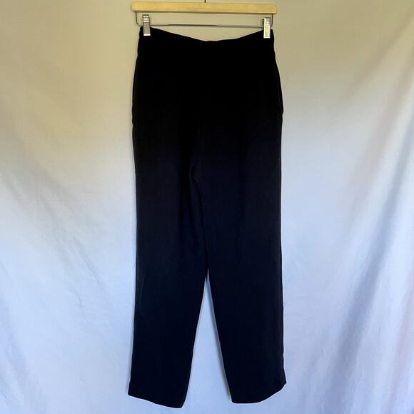 Women's wide leg trousers high waist pockets pants size 4 zip closure buttons - Picture 7 of 9